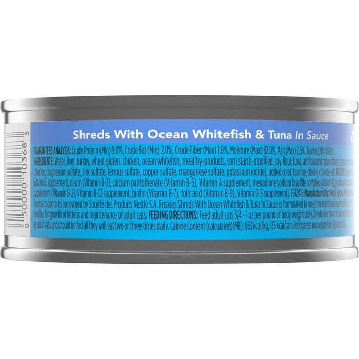 Friskies Cat Can  Shredded Ocean Whitefish & Tuna 5oz 24ct