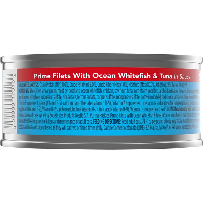 Friskies Cat Can Prime Filet Ocean Whitefish & Tuna 5oz 24ct